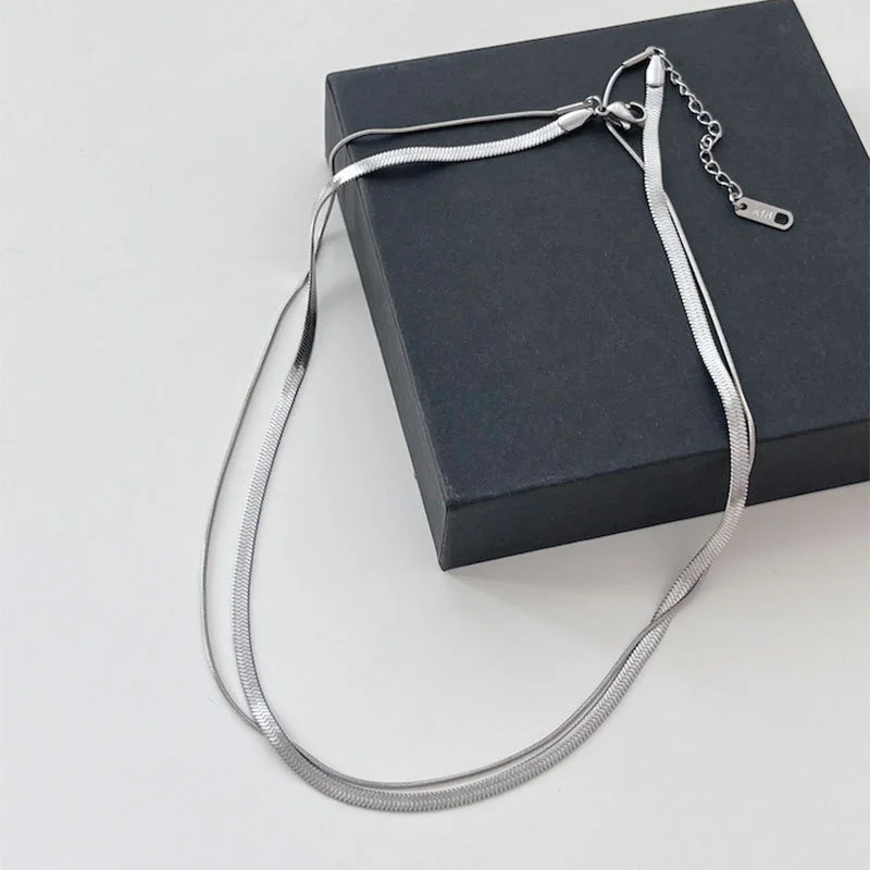 DOUBLE SNAKE CHAIN HALSKETTE